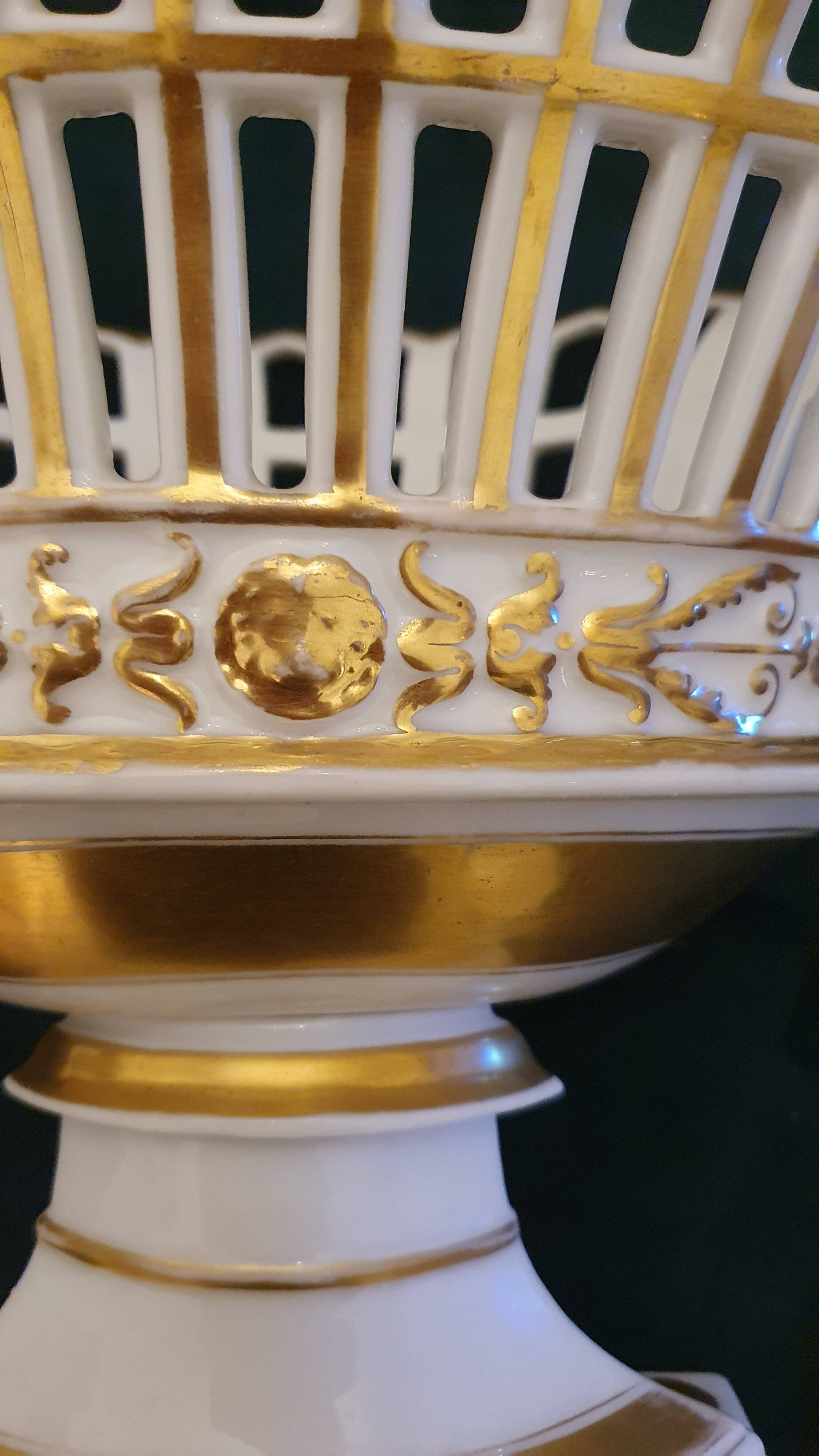 Large footed bowl in 19th century Empire style