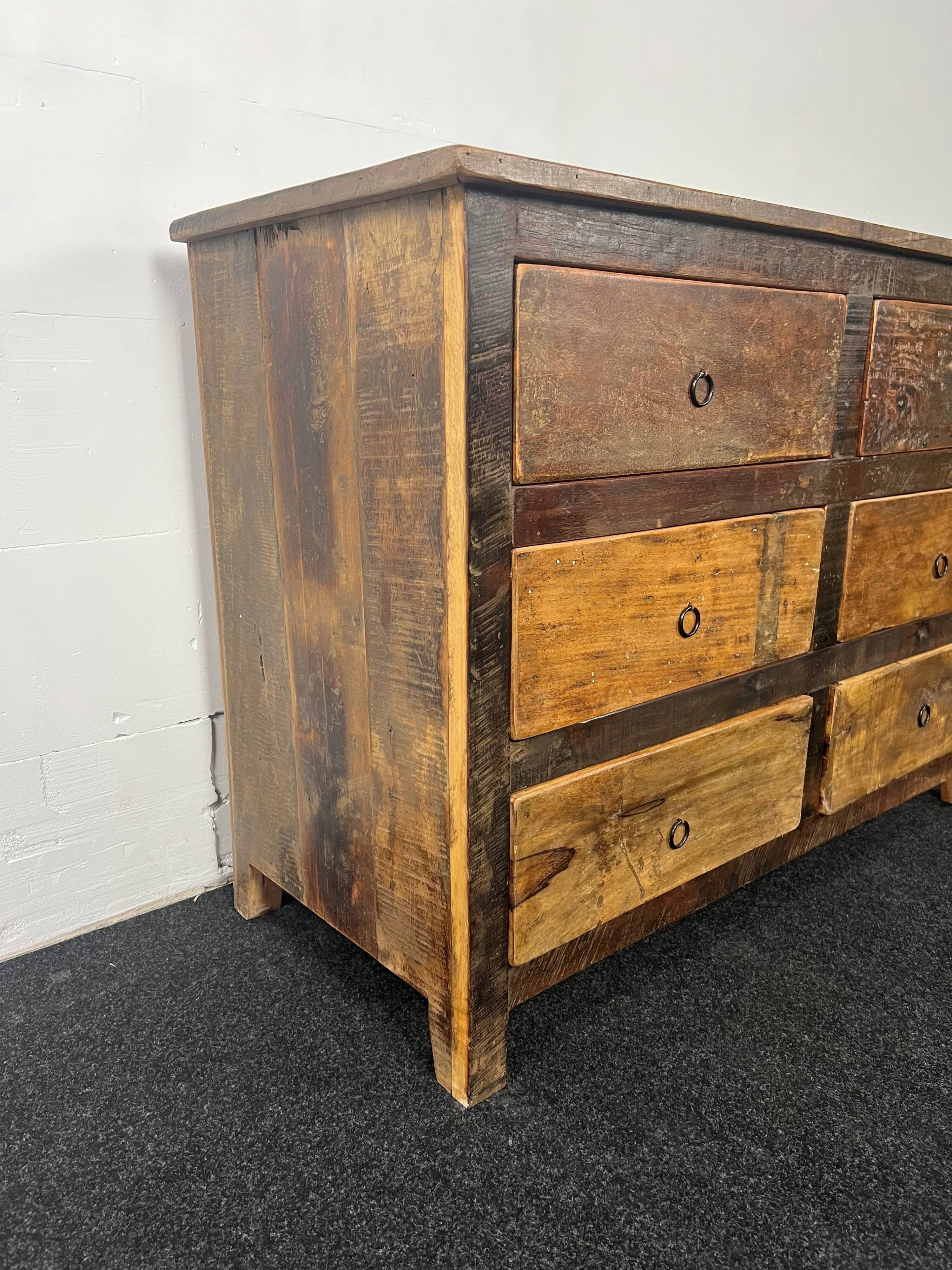 Antique wooden chest of drawers