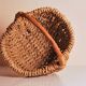 antique french handmade collection basket, woven basket