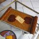 Plateau, serving - Wood, glass, metal - about 1940