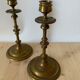 Pair of brass candle holders