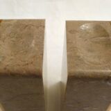 Art Deco bookends pair in marble and onyx.