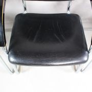 Set of 4 vintage tubular steel lounge chair