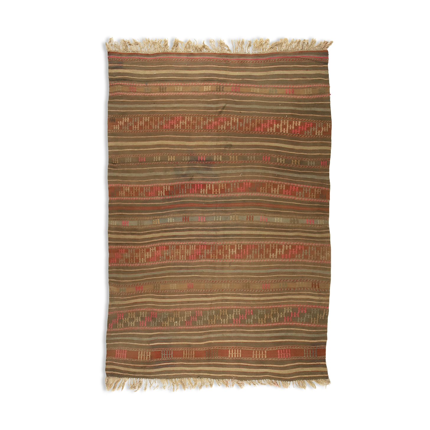 Tapis kilim anatolien fait à la main 230 cm x 154 cm