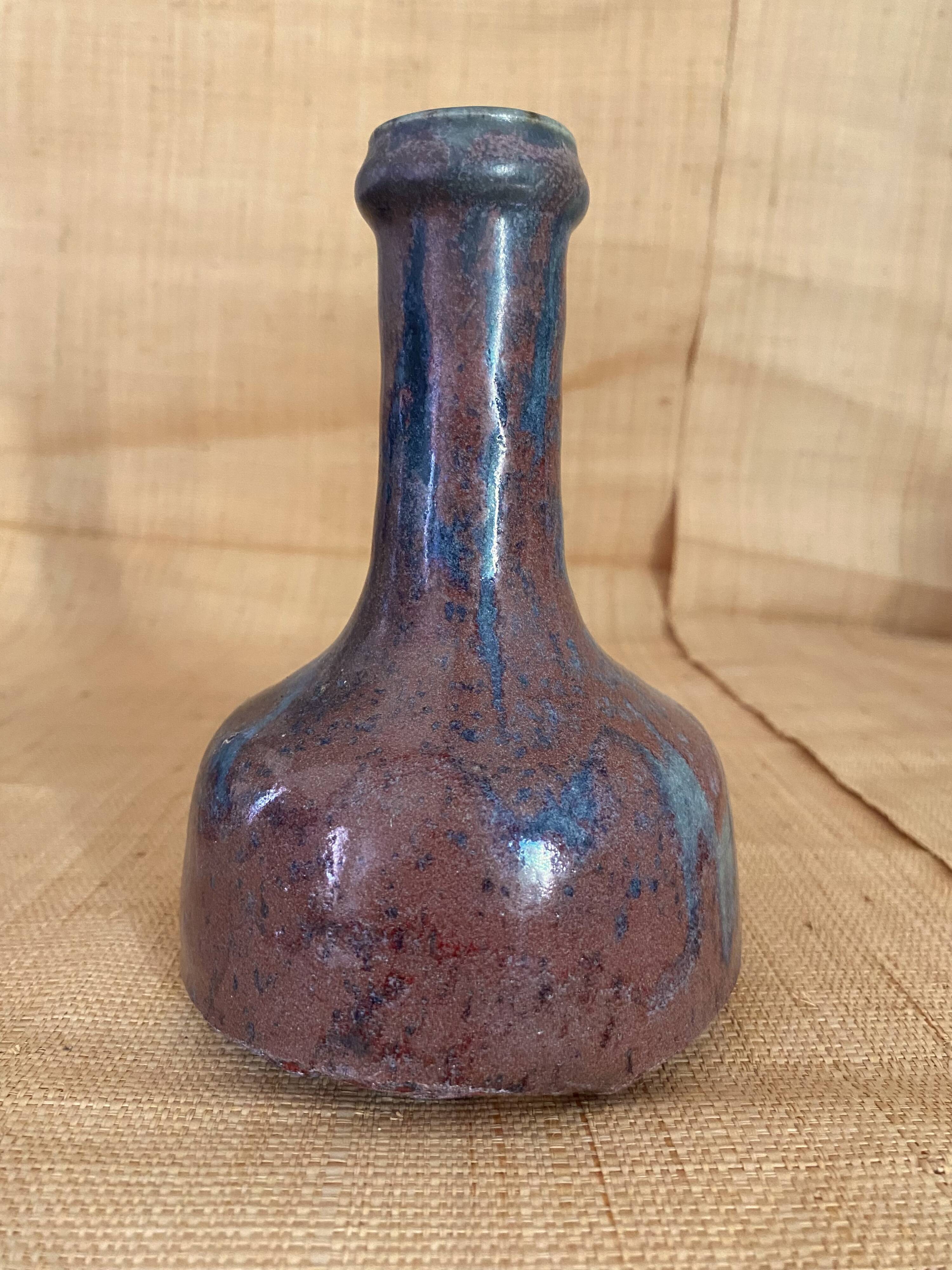 Vase A. Gaudebert stoneware from Puisaye