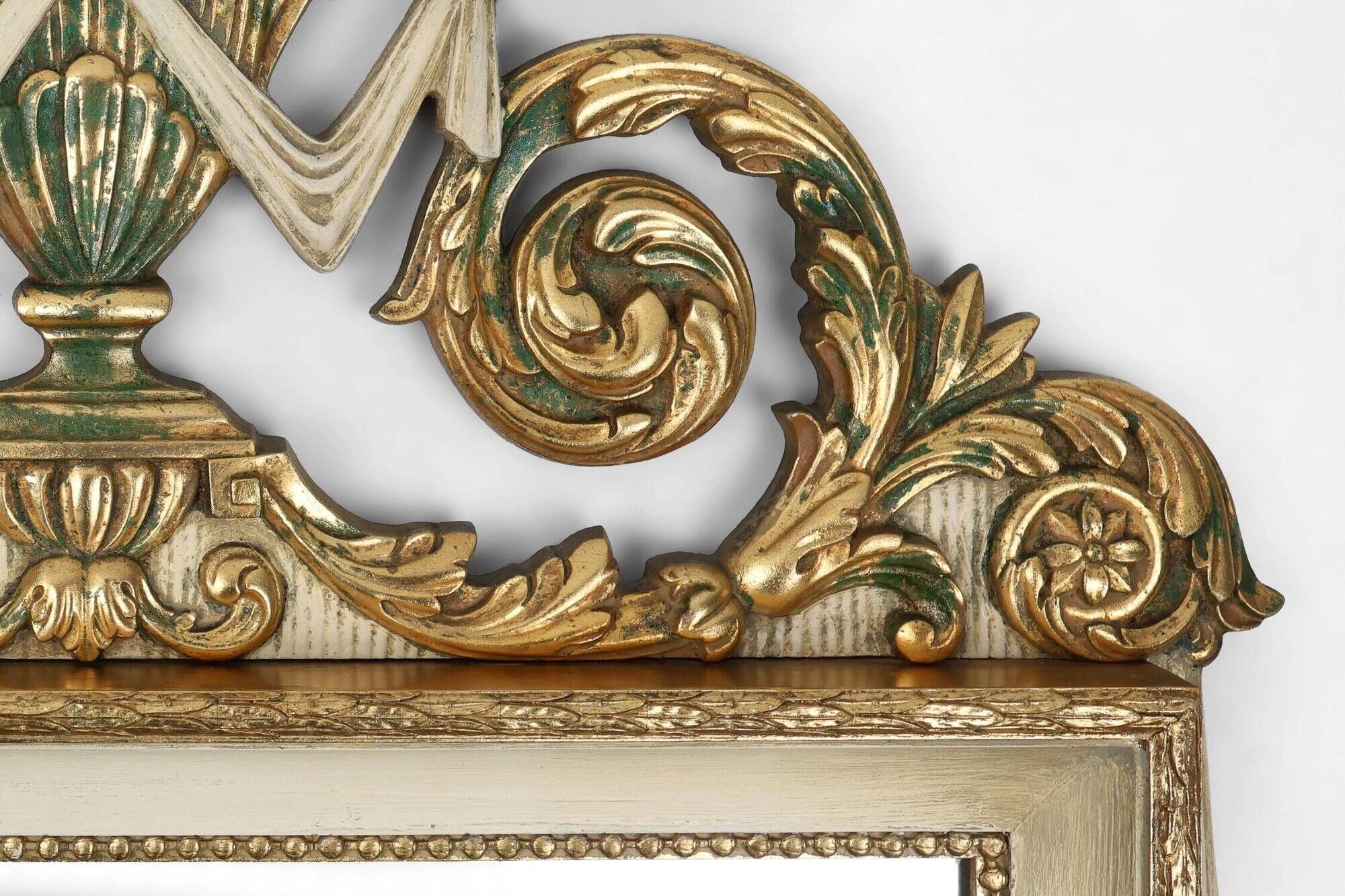 20th Century Napoleon III style mirror in wood with facet cut mirror, Franc