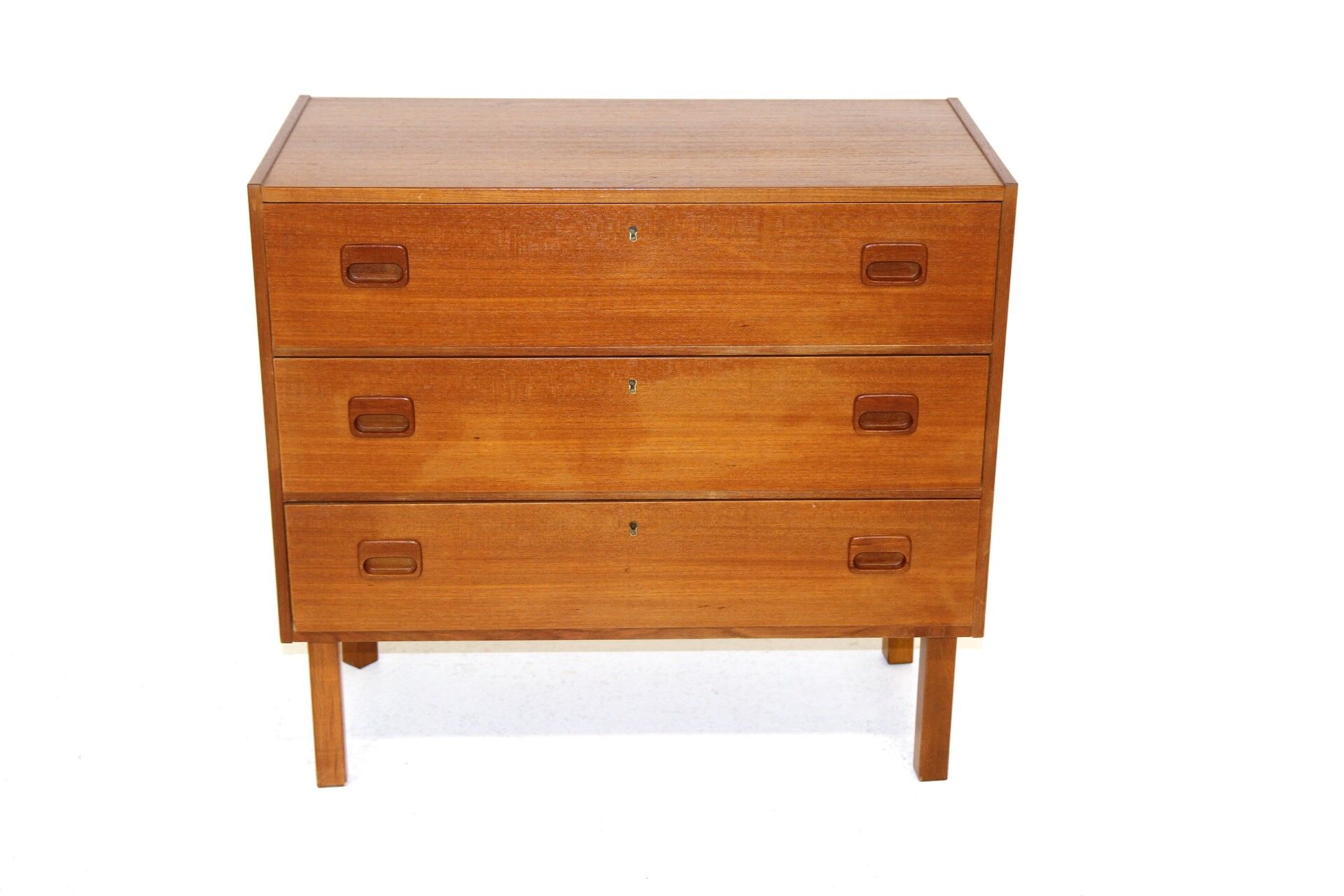 Teak chest of drawers, suede, 1960