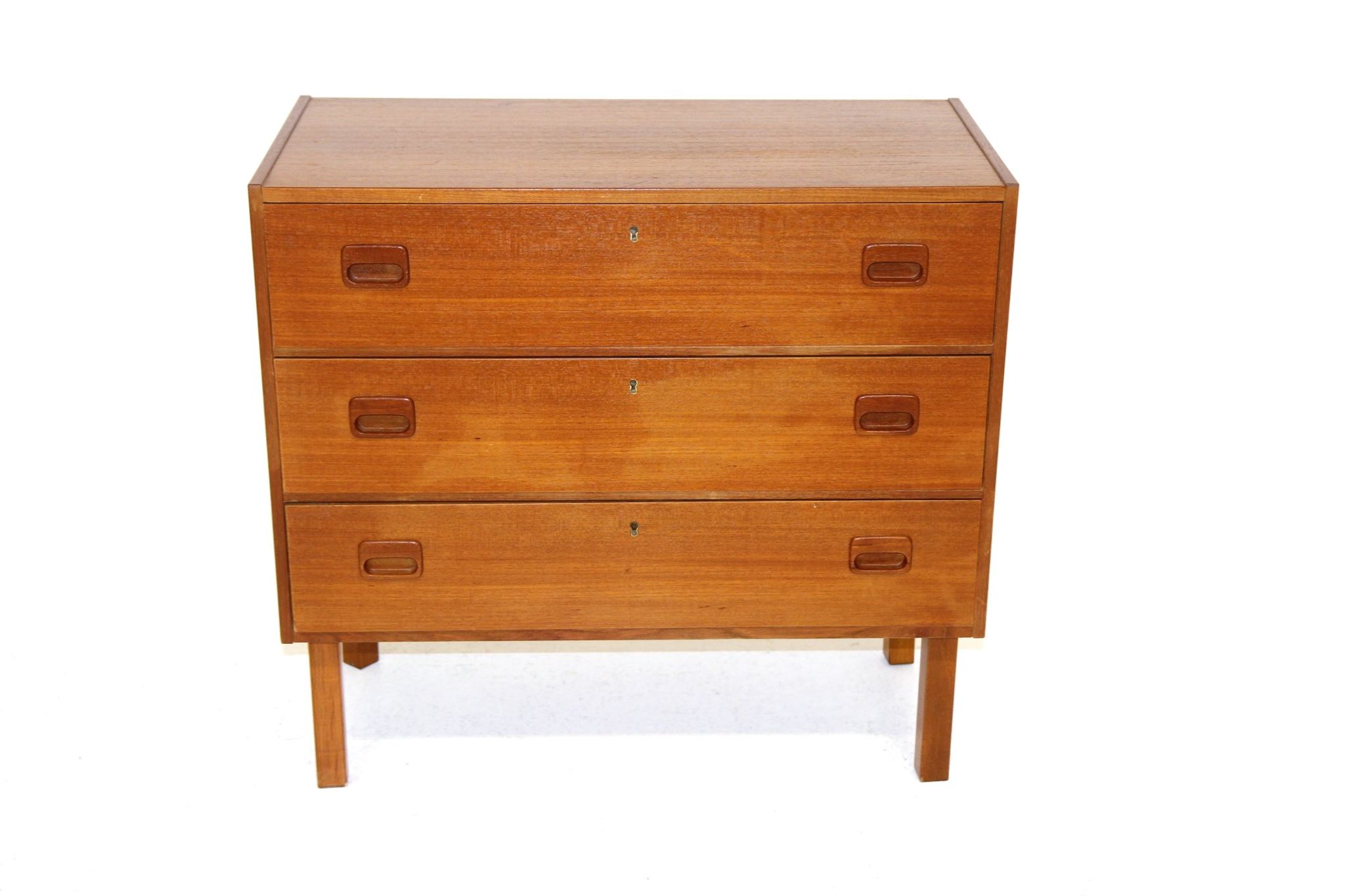 Teak chest of drawers, suede, 1960