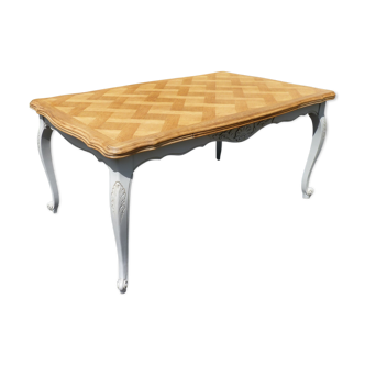 Table extensible en chêne relookée
