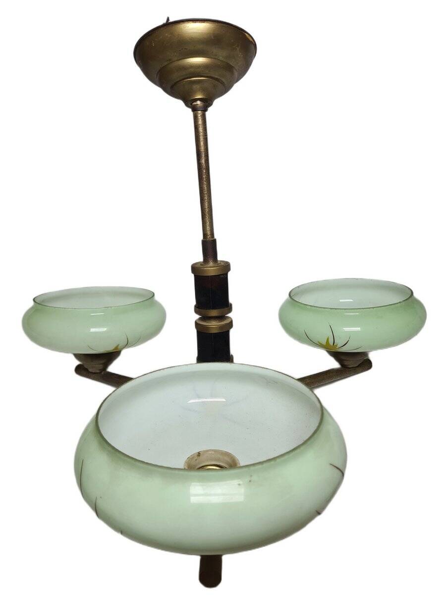 Art Deco style bakelite chandelier, Poland, 1950s