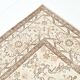 Tapis turc vintage à motifs floraux beige et brun