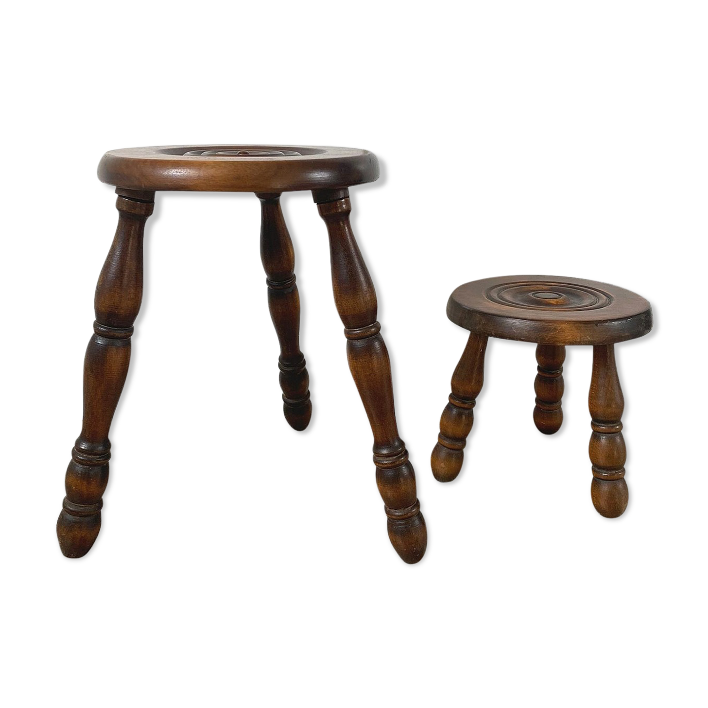 Pair of tripod stools