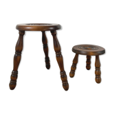 Pair of tripod stools
