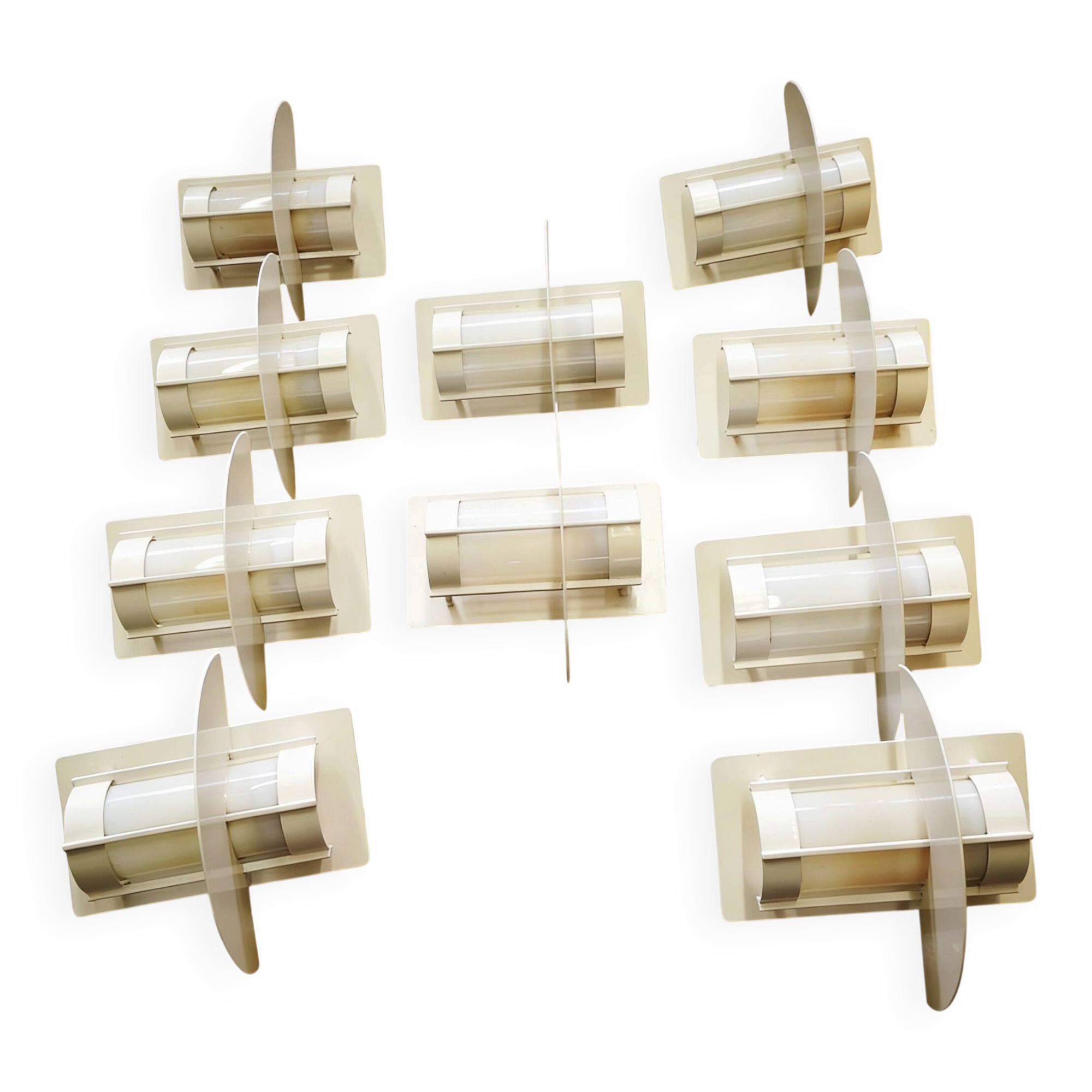 Lot de 10 appliques Saturne, Louis Pulsen