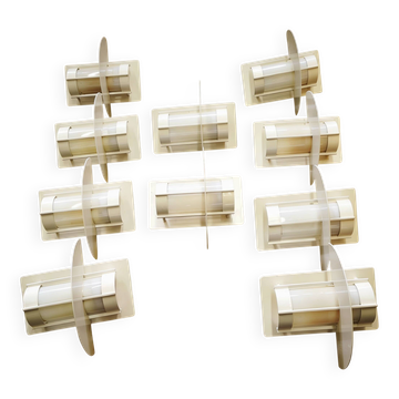 Lot de 10 appliques Saturne, Louis Pulsen