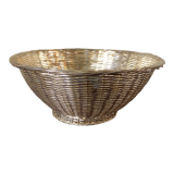 Braided silver metal basket