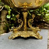 Large brass fruit bowl in Neo-Renaissance style