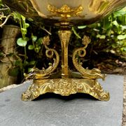 Large brass fruit bowl in Neo-Renaissance style