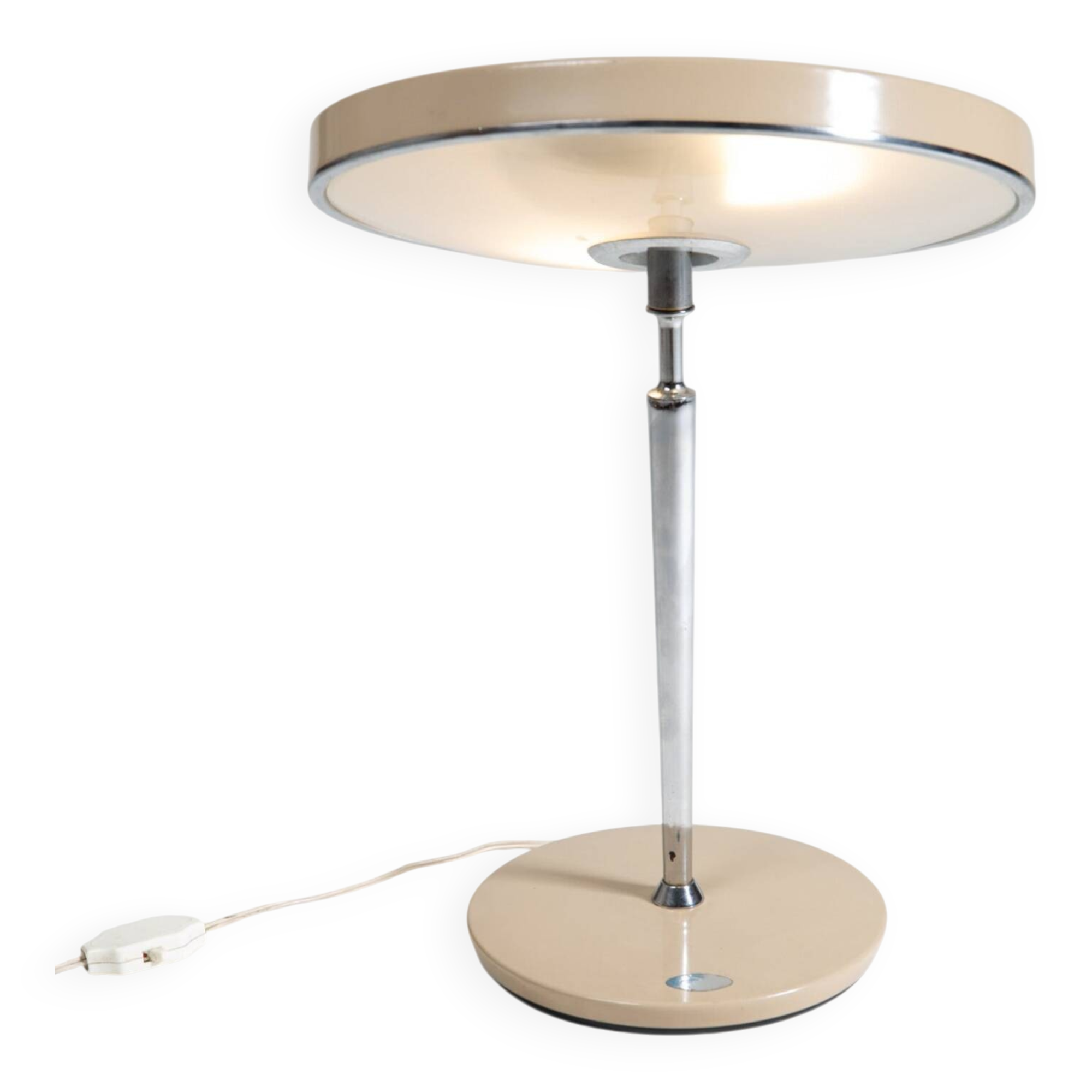 Lampe Fase extrêmement rare en beige par GEI, années 1960