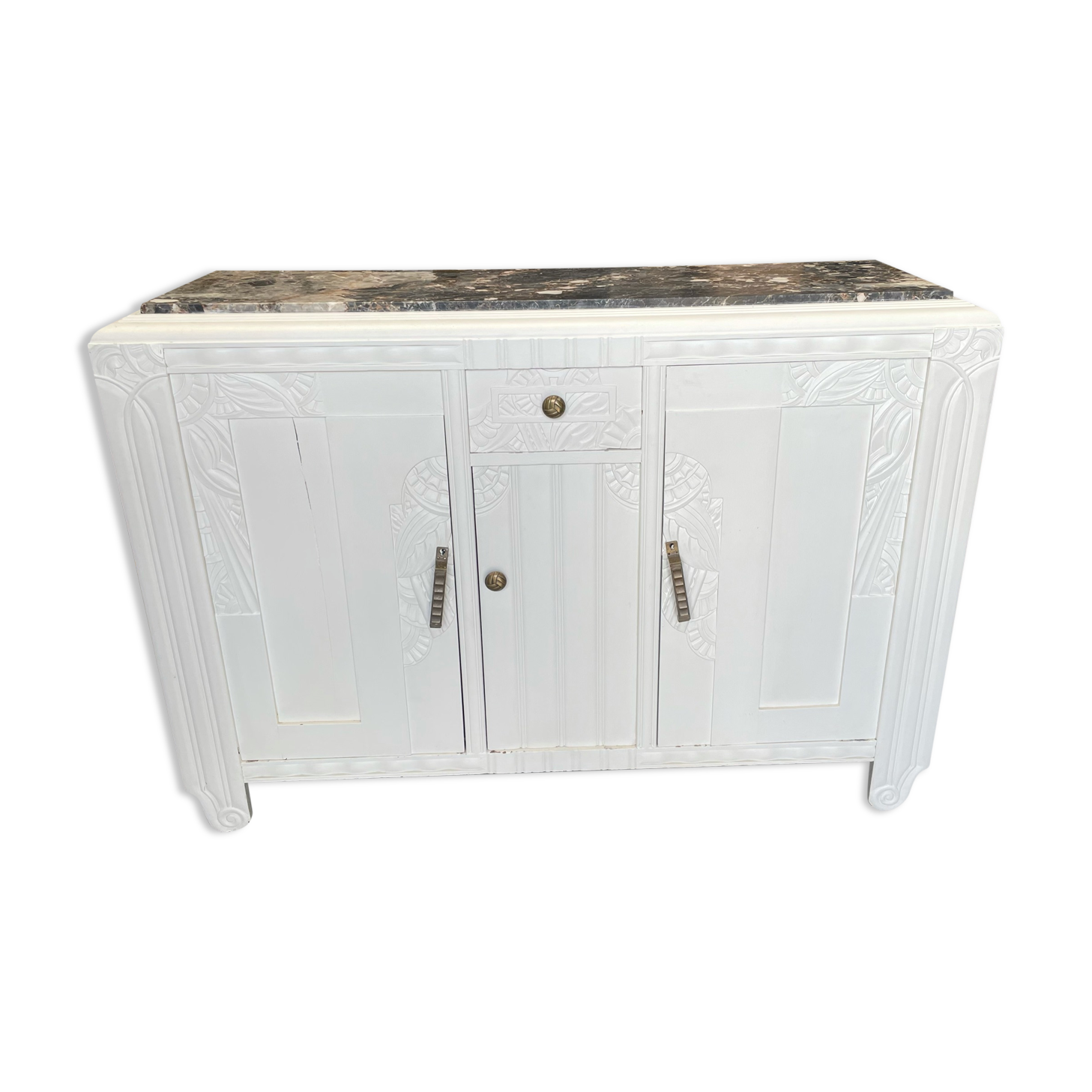 White wooden sideboard