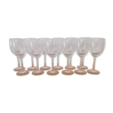 Series of twisted stemmed glasses in Arques crystal