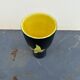 Vintage ceramic vase abstract décor by Elchinger