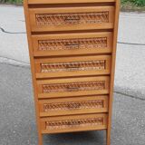 Vintage rattan chiffon