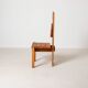 Ensemble unique de 6 chaises de salle à manger en pin, conçu par un architecte brutaliste, Tchèque.