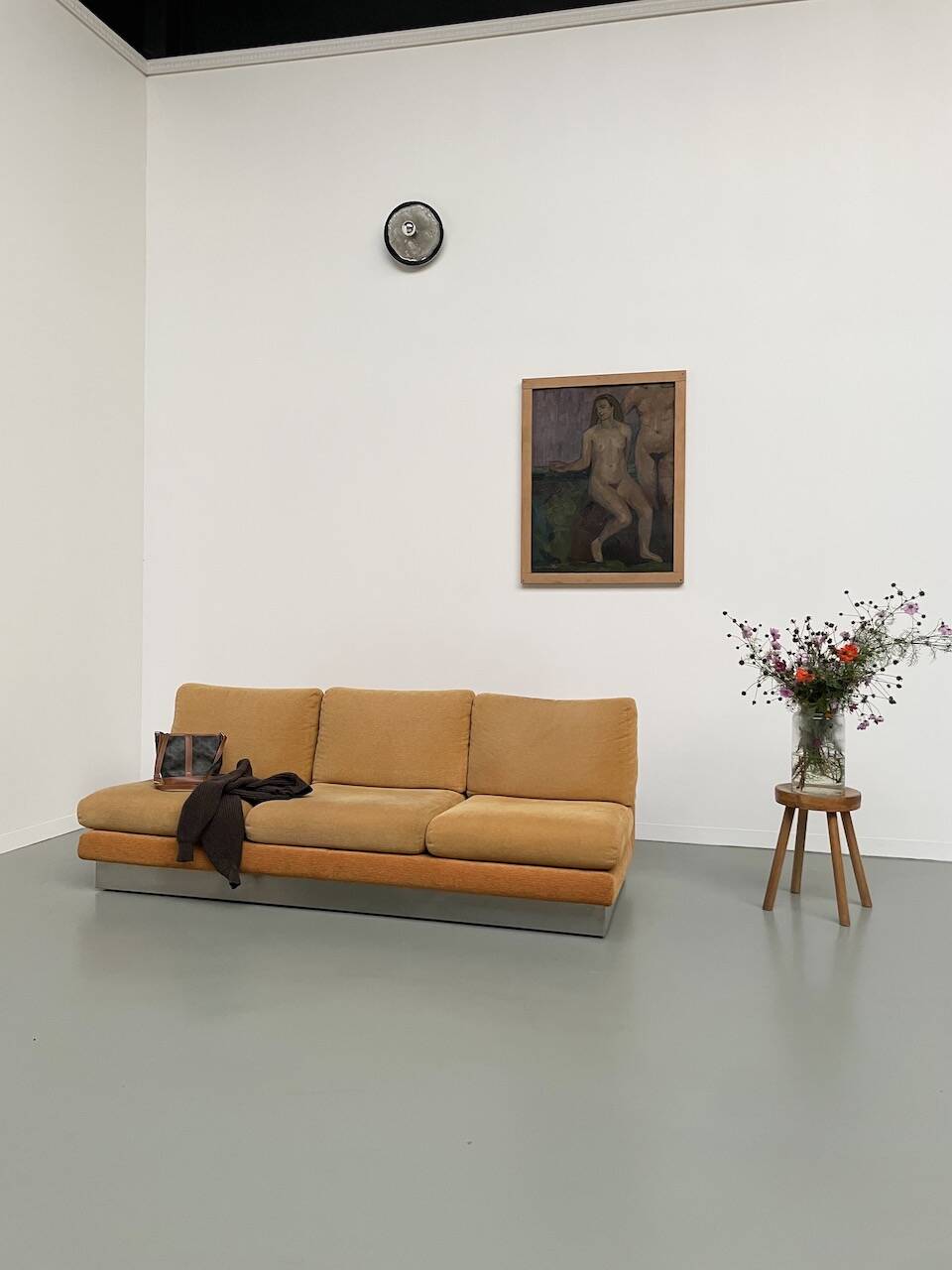 Jacques Charpentier 3-seater stainless steel sofa