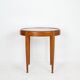 Side table / pedestal with fluted ogive legs - Oval glass top