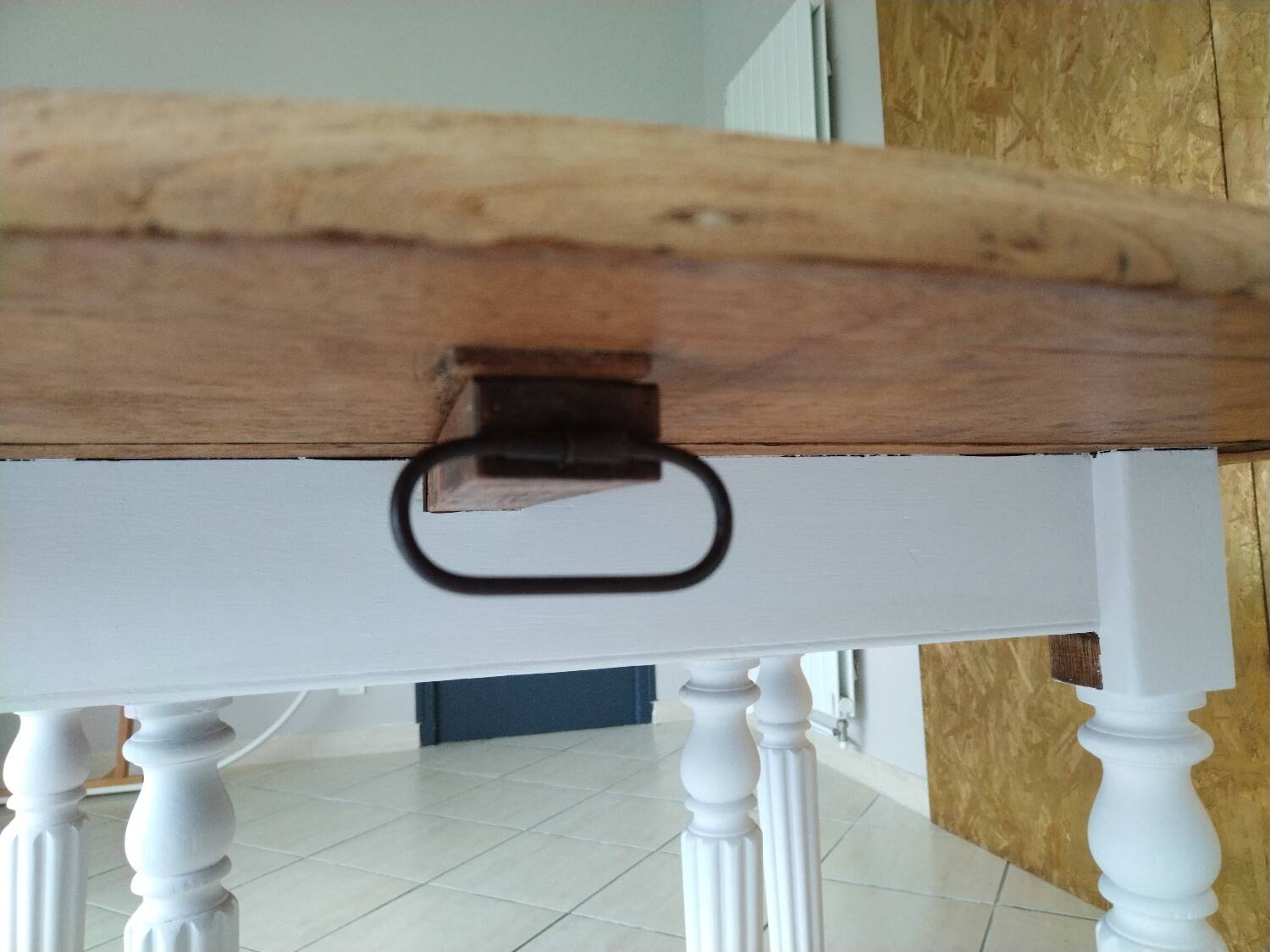 Renovated oak folding table