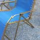 Set of 3 vintage lafuma sun loungers canvas and tubes + table