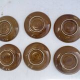 6 small vintage ceramic plates from the 1960s.