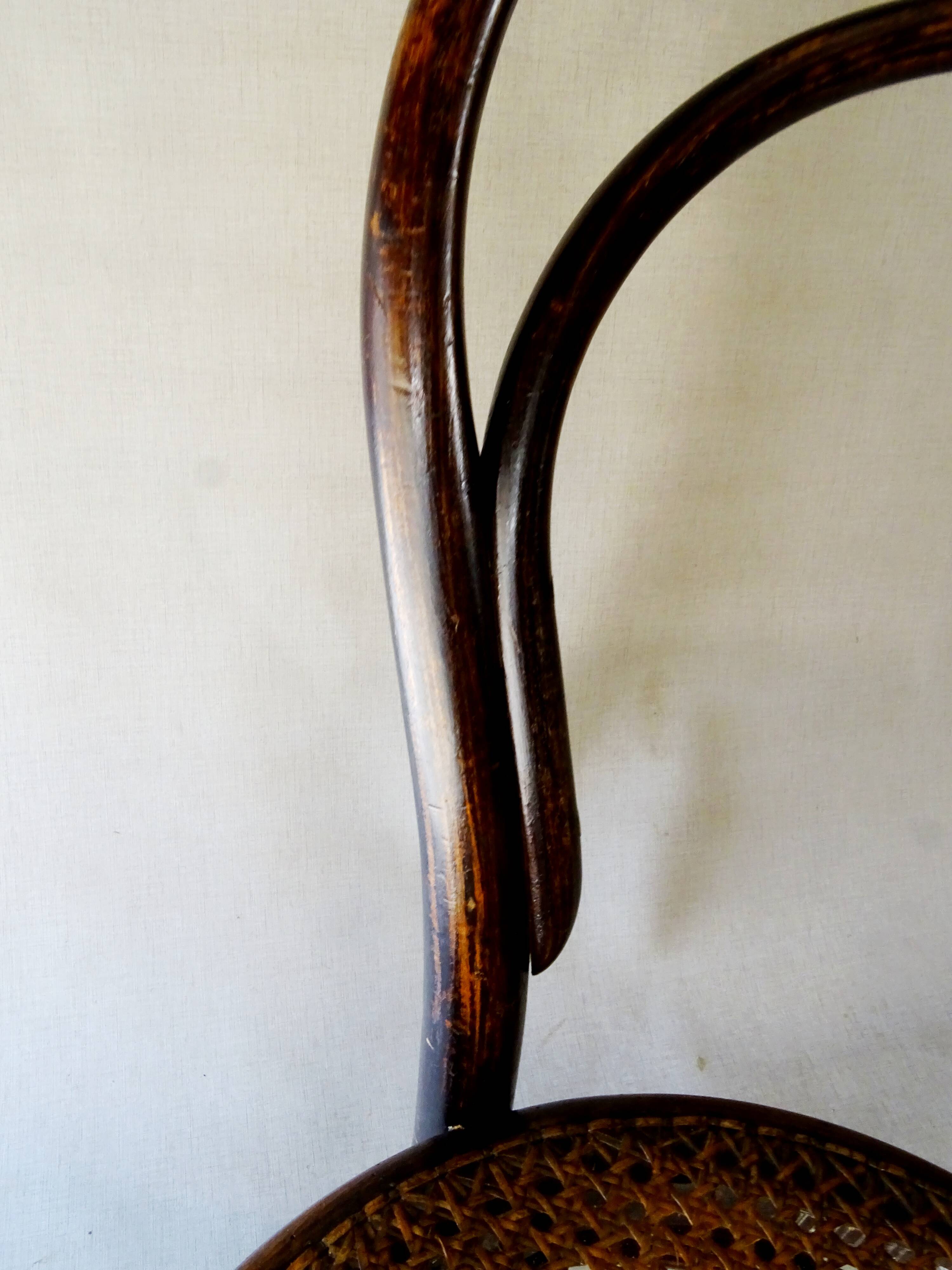 Nanny chair No. 14 Thonet 1875, original caning