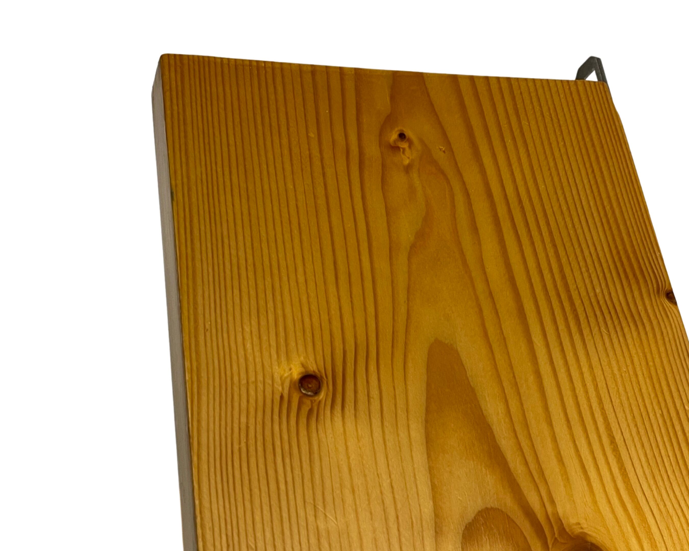 Vintage wooden wall rack bookshelf in pine