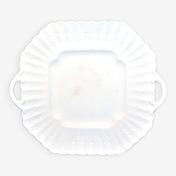Antique octagonal dish in English "Bone China" opaque cream earthenware COPELAND SPODE England