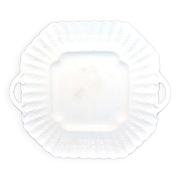 Antique octagonal dish in English "Bone China" opaque cream earthenware COPELAND SPODE England