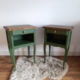 Set of 2 freshly restored bedside tables