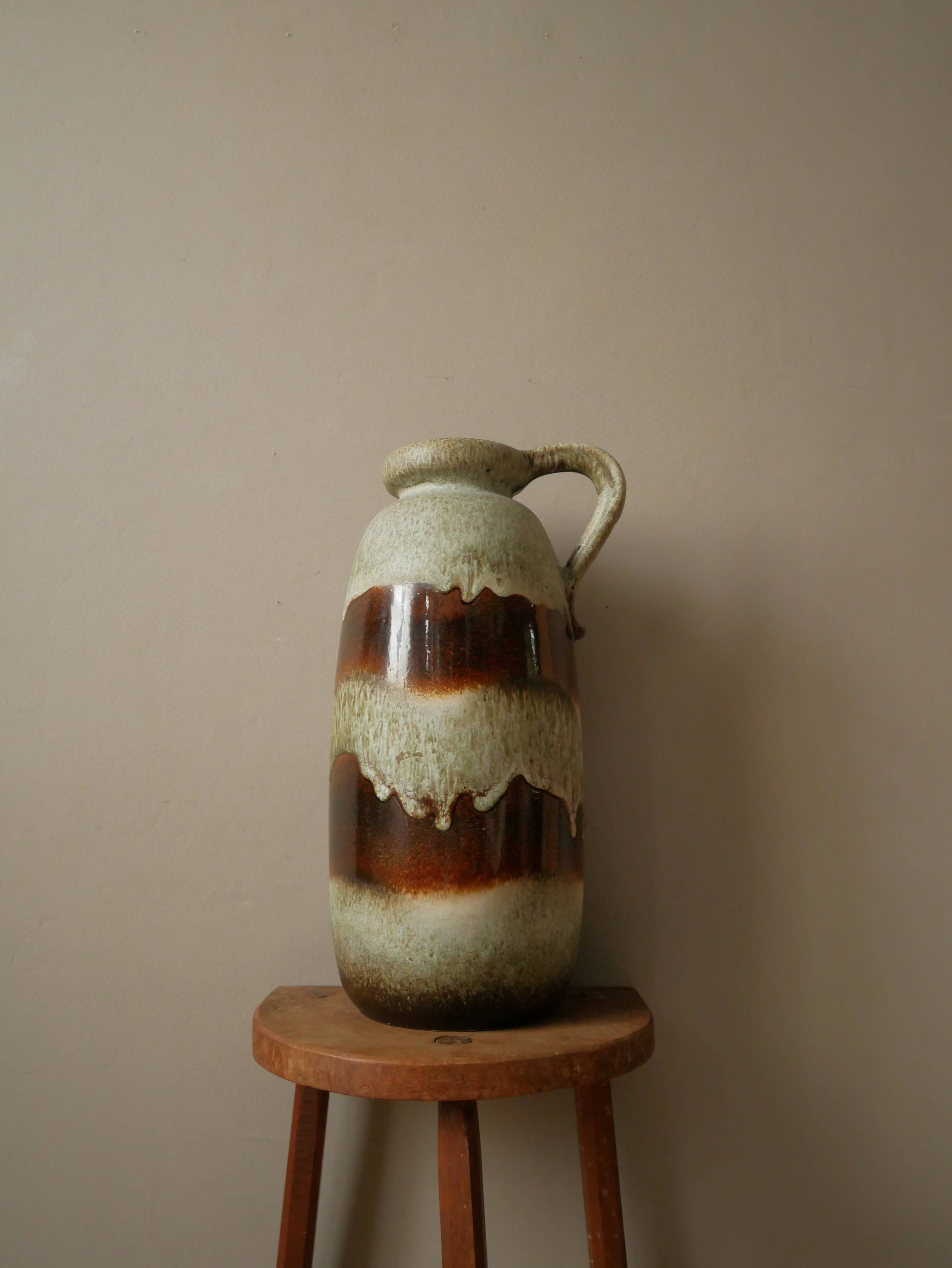 Vintage floor vase German ceramic West Germany Scandinavian decorative object