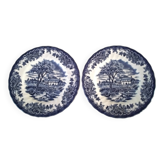 2 Myott Meakin English porcelain dessert plates