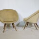 Mid-Century Shell Lounge Chairs in the Style of Jean Royère, Set of 2, 1950