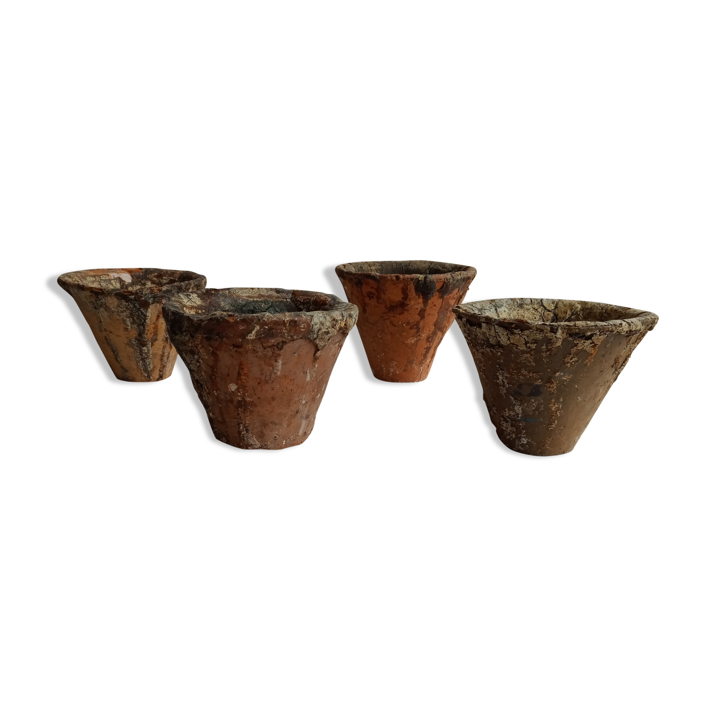 Old terracotta sap pots