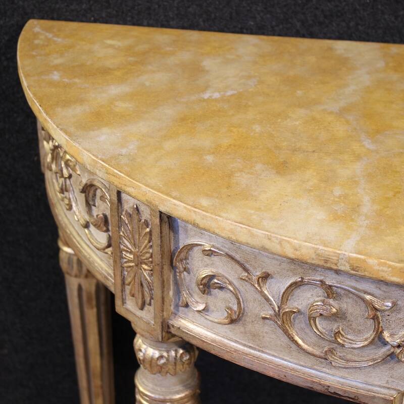 20th century Italian lacquered Louis XVI style console table