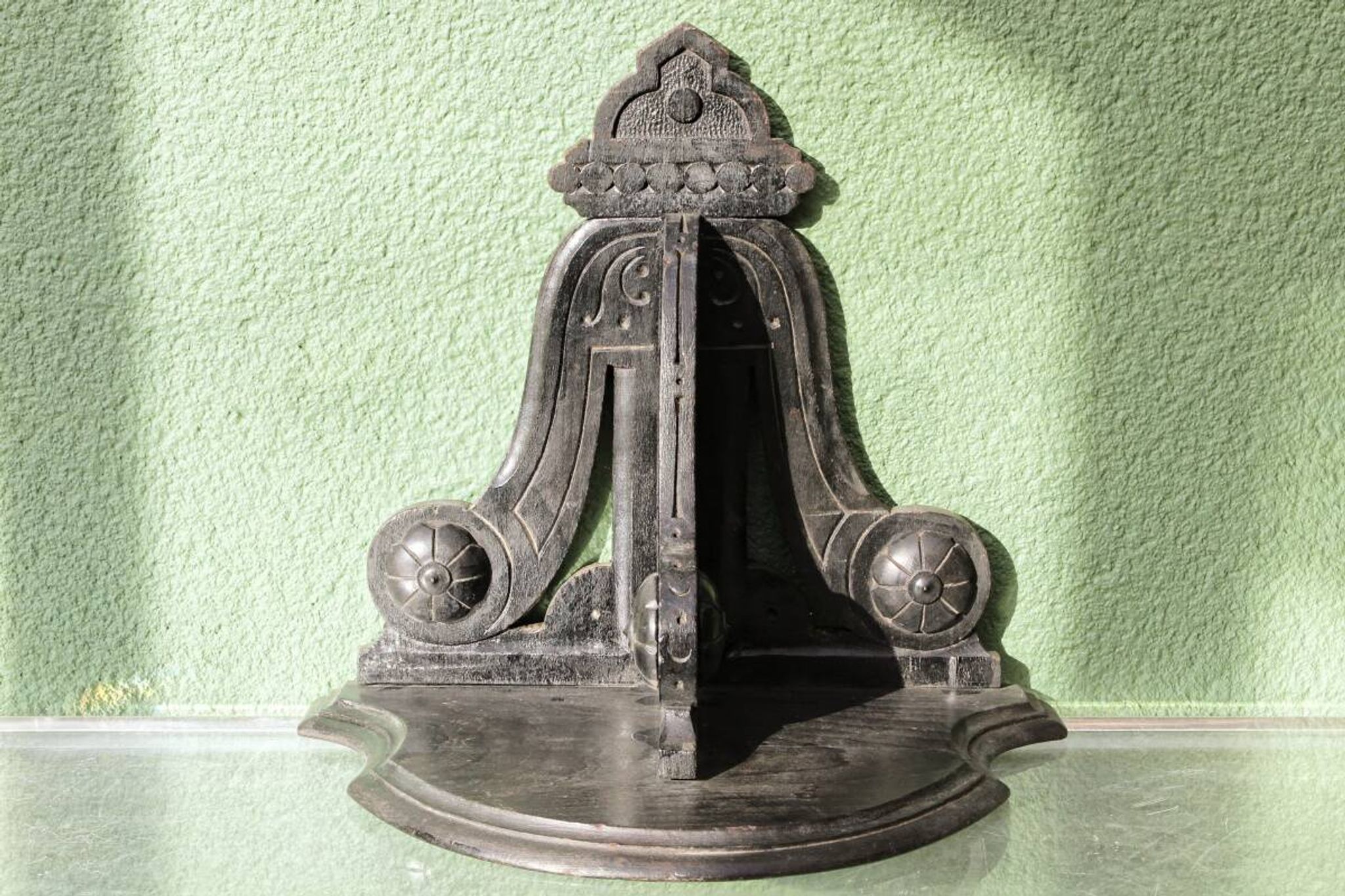 Console d'applique Napoléon III en bois noirci