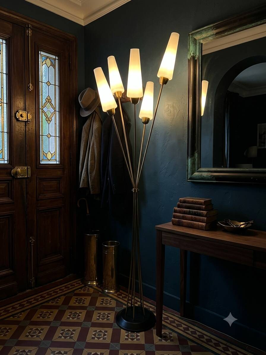 1960s five-light floor lamp