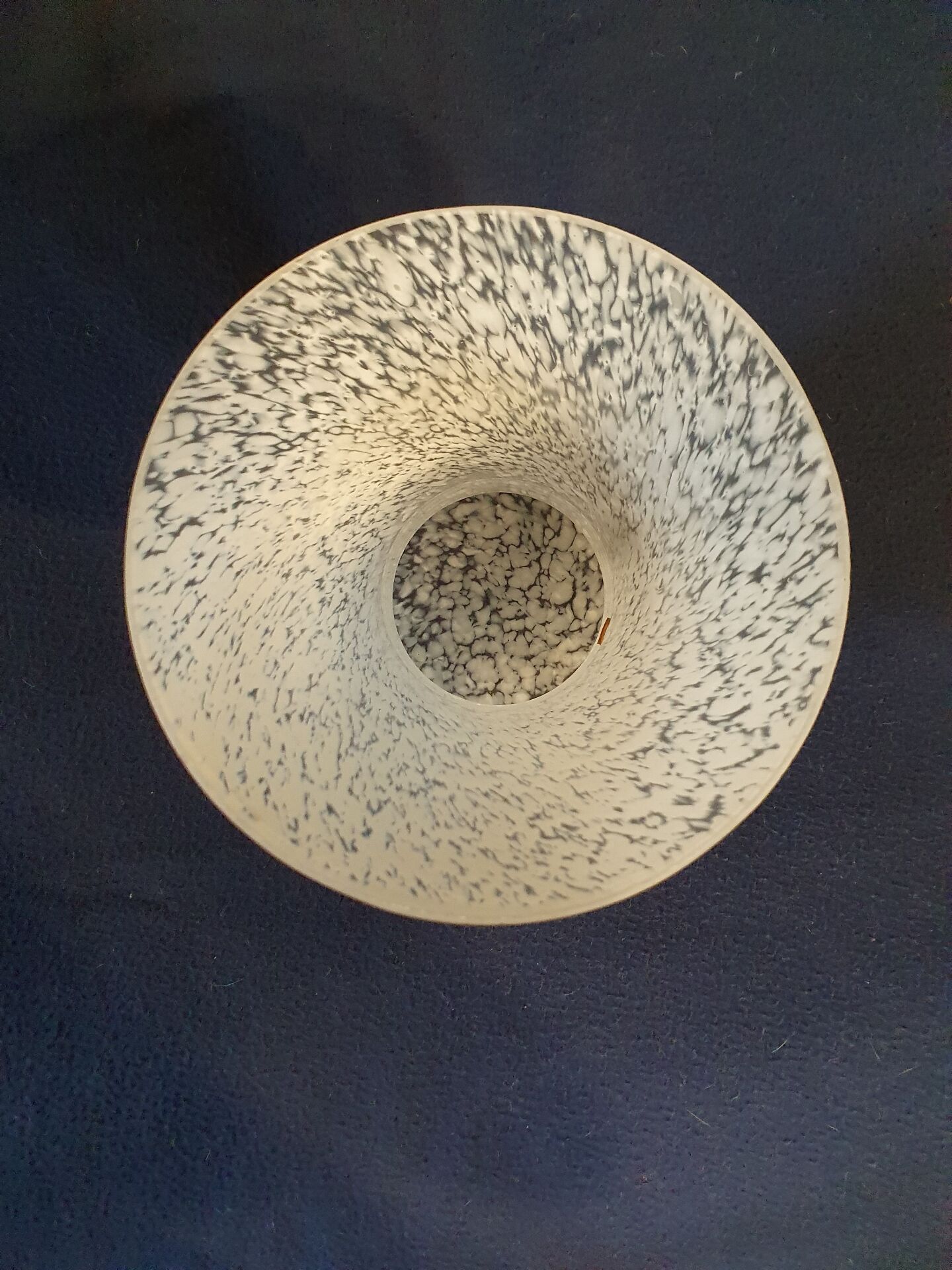 Beautiful speckled white glass vase