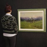 Antique landscape signed G. Mariani from 19th century