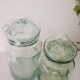 Lot of 2 glass jars