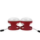 Joe Colombo, space age set of 2 mod. KD27 table lamps, Kartell Italy 1970s