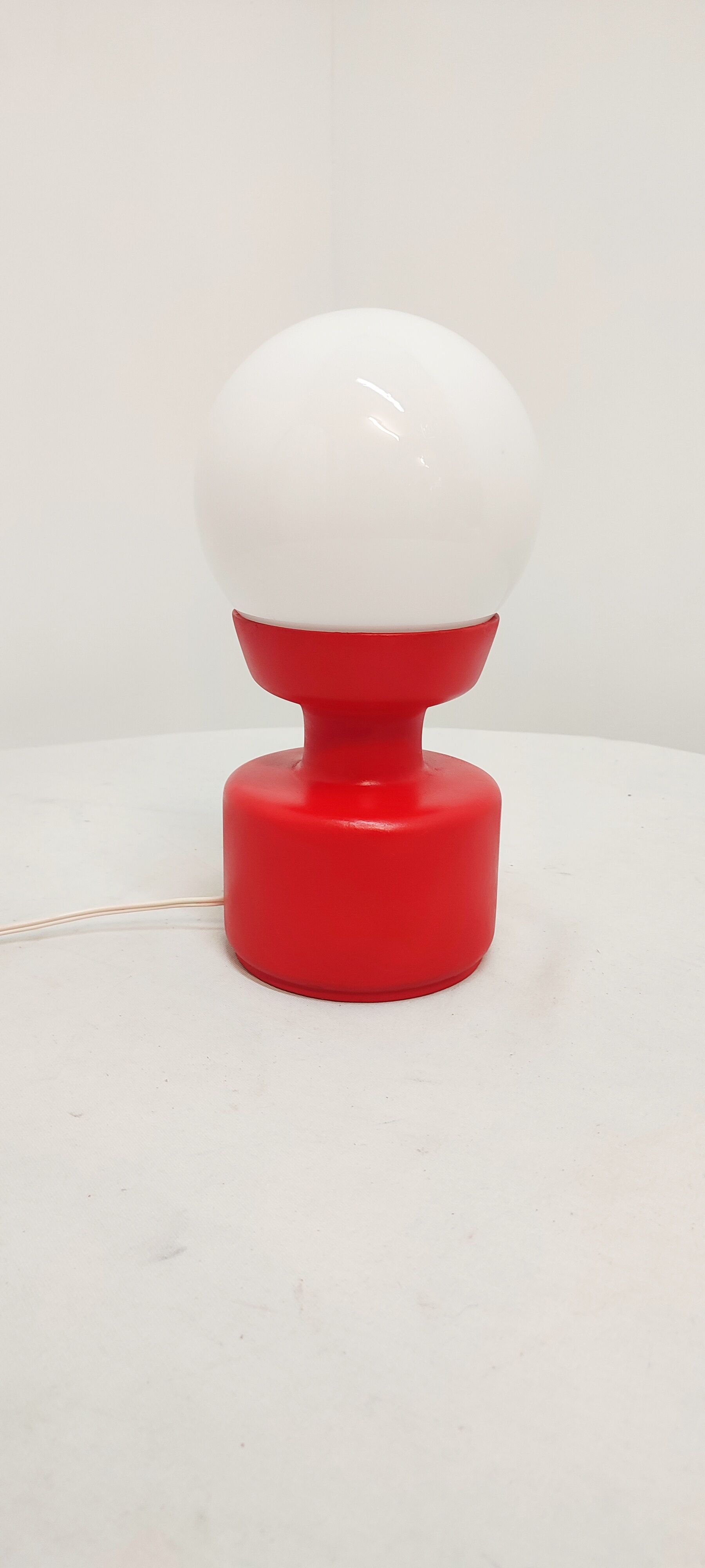 Table lamp made of wood and glass, Spain, 1970s